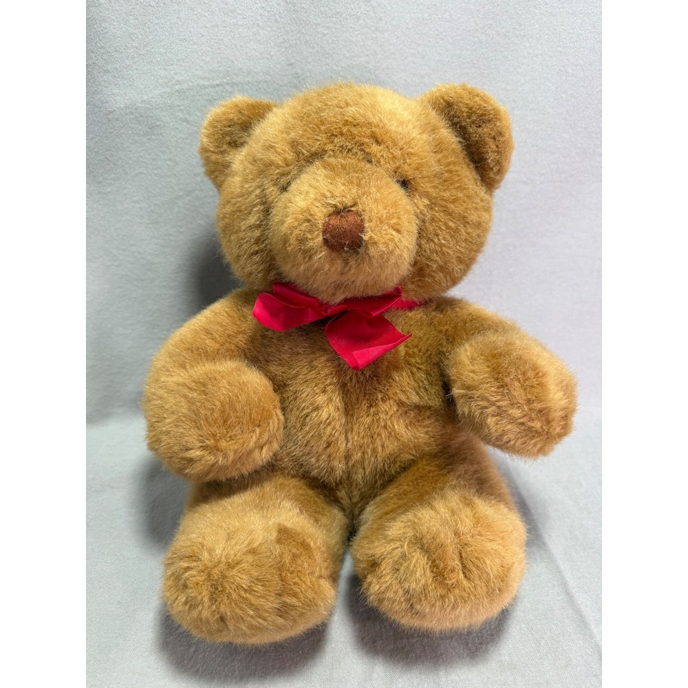 Dakin 80s Vintage "Sugar Bear" Bear Fluffy Plush Stuffed Animal Brown Nose 10.5"